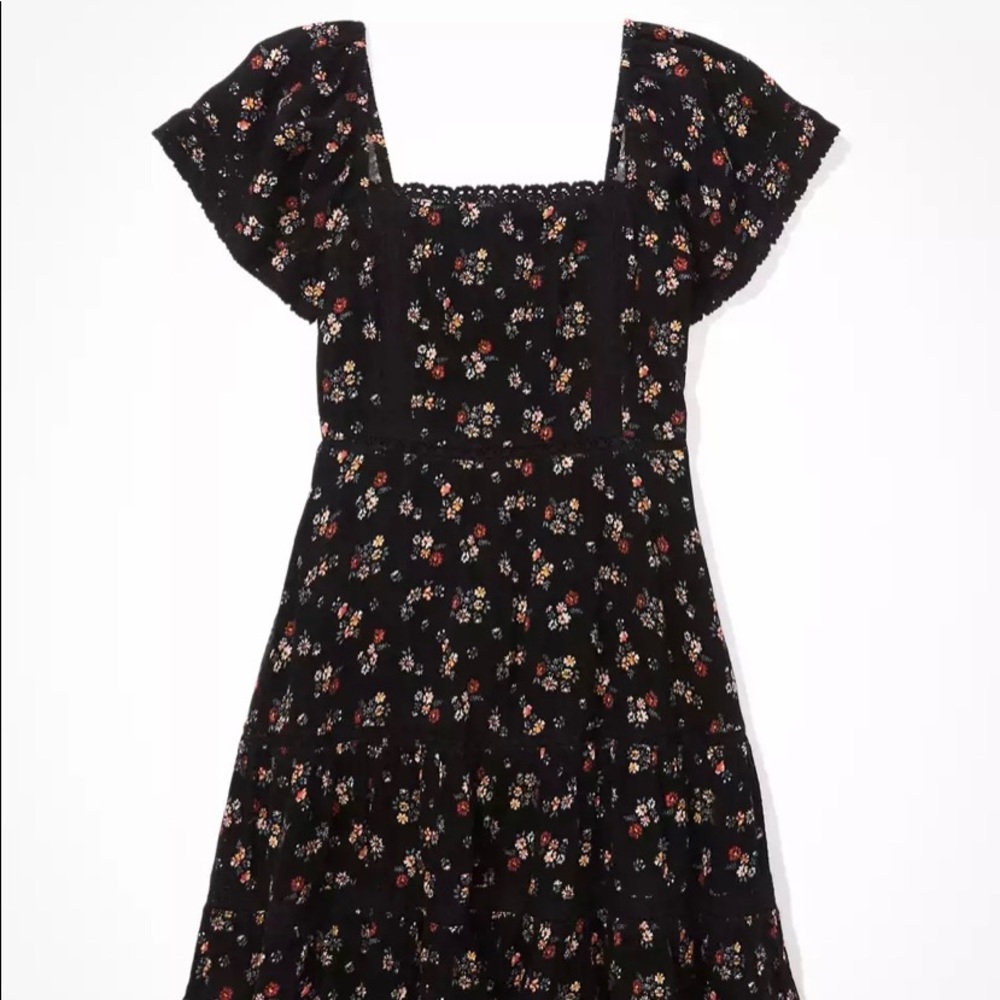 American Eagle Tiered Lace Dress Size Medium (Cream) and Large -(Black)
